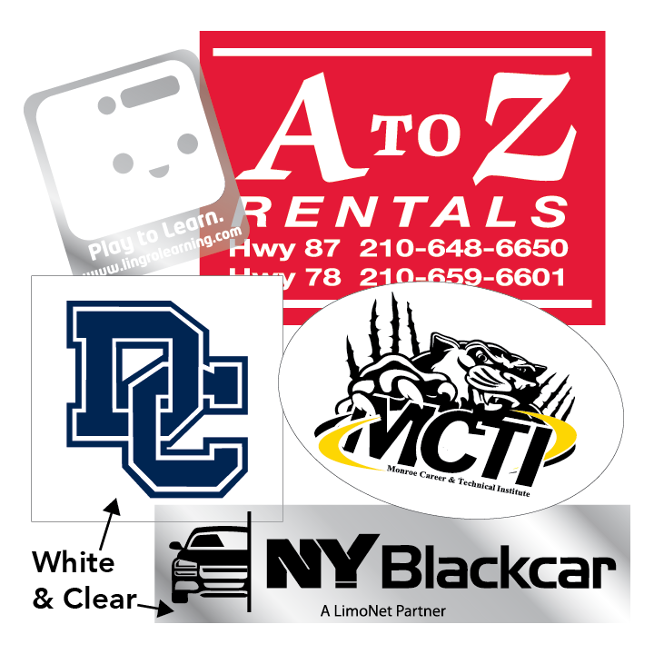Kwik-Stik® Custom Vinyl Decals w/ Lo-Tac Adhesive (Spot)