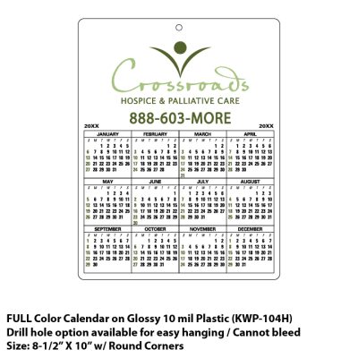 Alternative view of FULL Color Plastic Wall Calendar