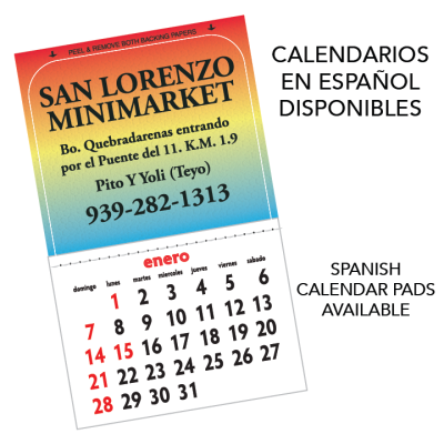 Alternative view of Kwik-Stik® Horizon Smooth Vinyl Calendar