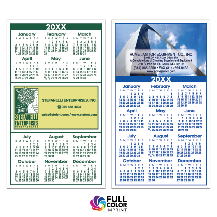 Kwik-Stik® Utility Calendar (FULL Color)