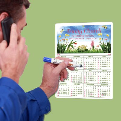 plastic wall calendar